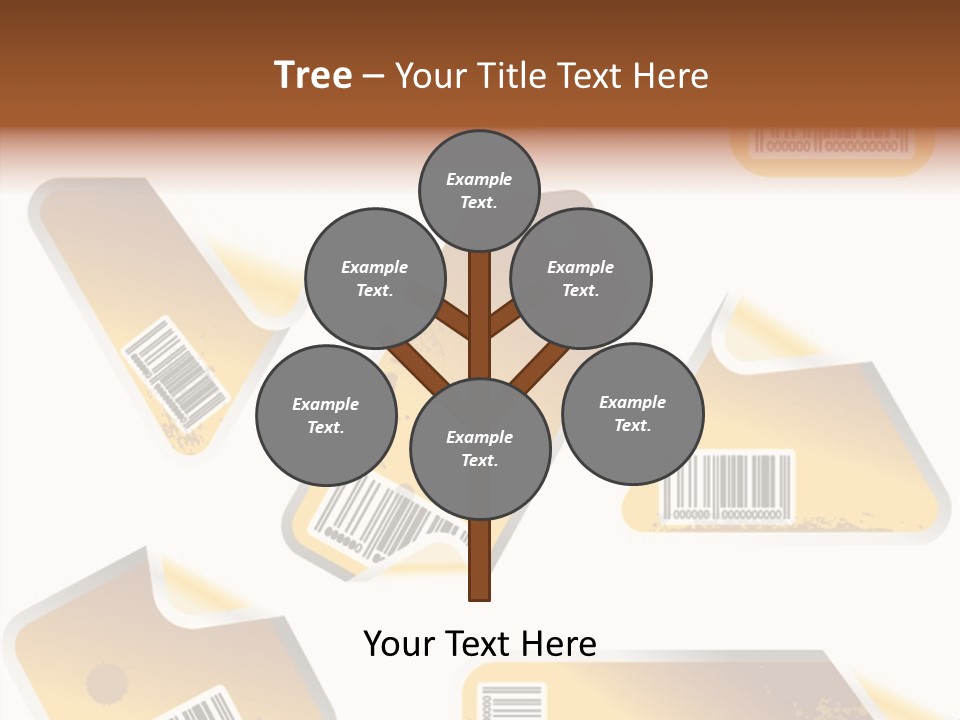 A Set Of Tags With A Barcode On Them PowerPoint Template