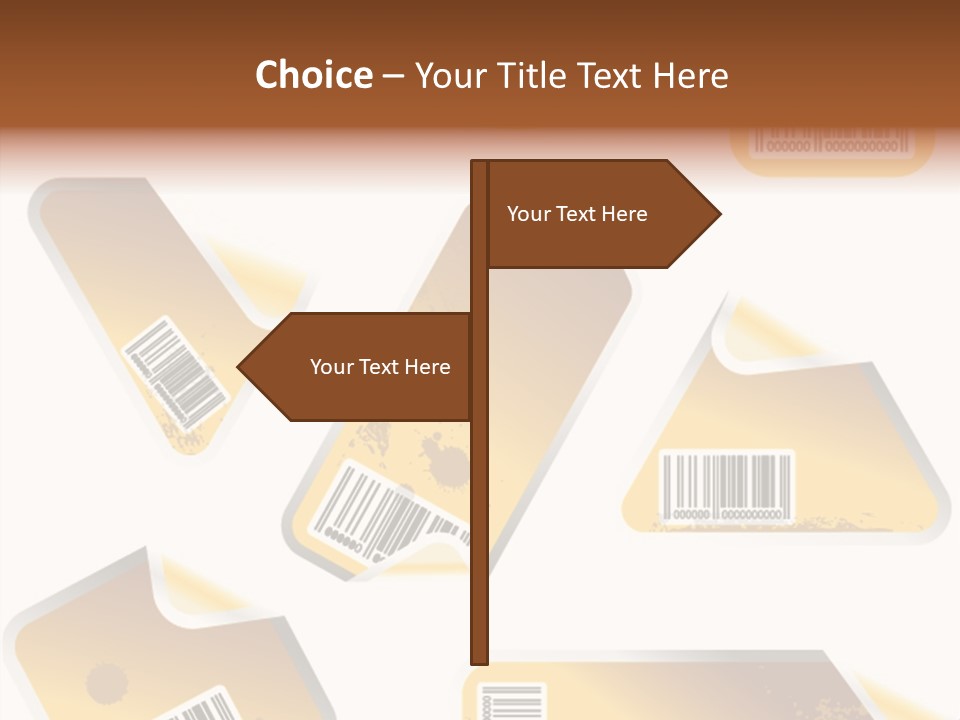 A Set Of Tags With A Barcode On Them PowerPoint Template