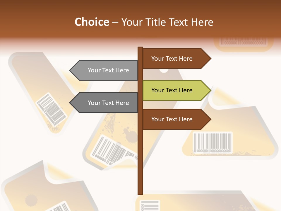 A Set Of Tags With A Barcode On Them PowerPoint Template