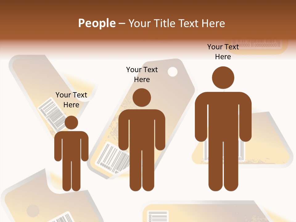 A Set Of Tags With A Barcode On Them PowerPoint Template