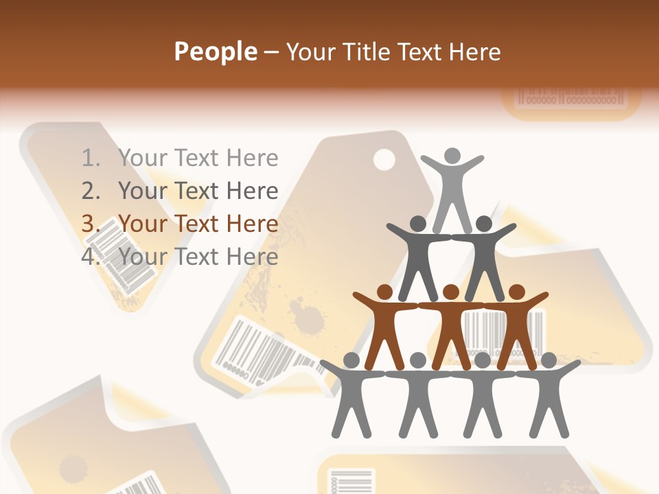 A Set Of Tags With A Barcode On Them PowerPoint Template