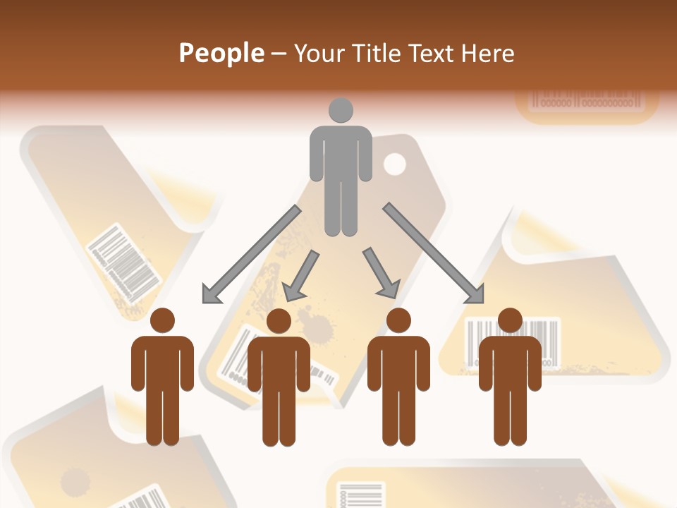 A Set Of Tags With A Barcode On Them PowerPoint Template