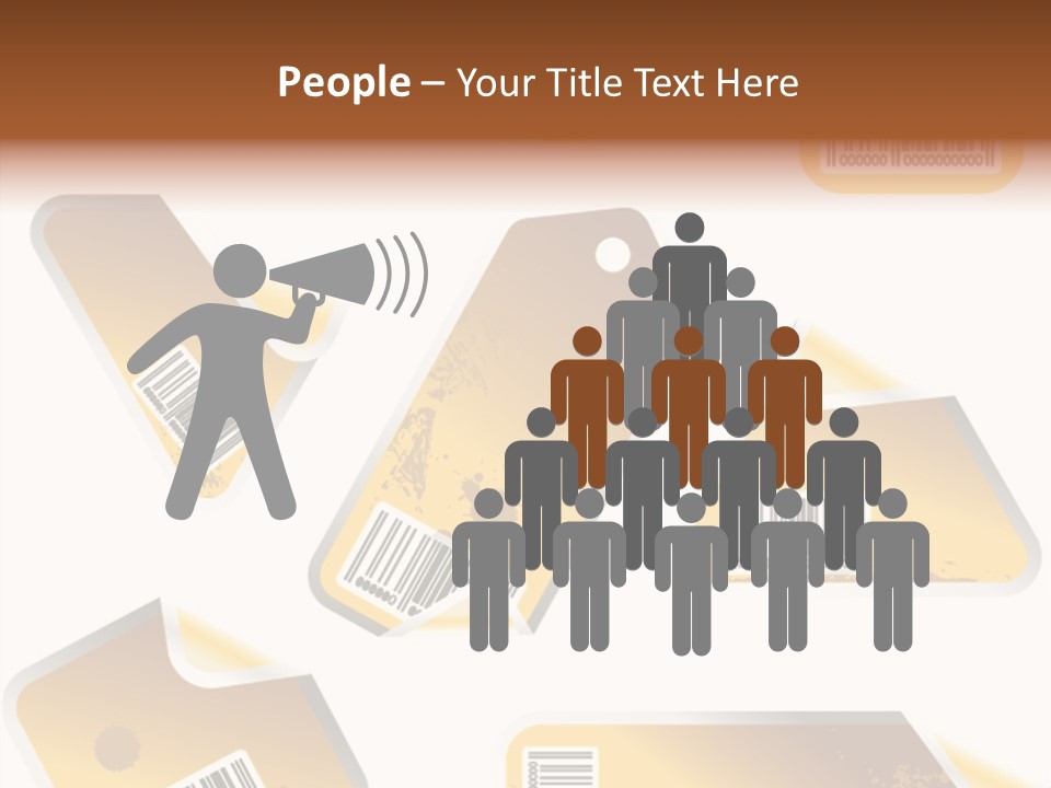 A Set Of Tags With A Barcode On Them PowerPoint Template