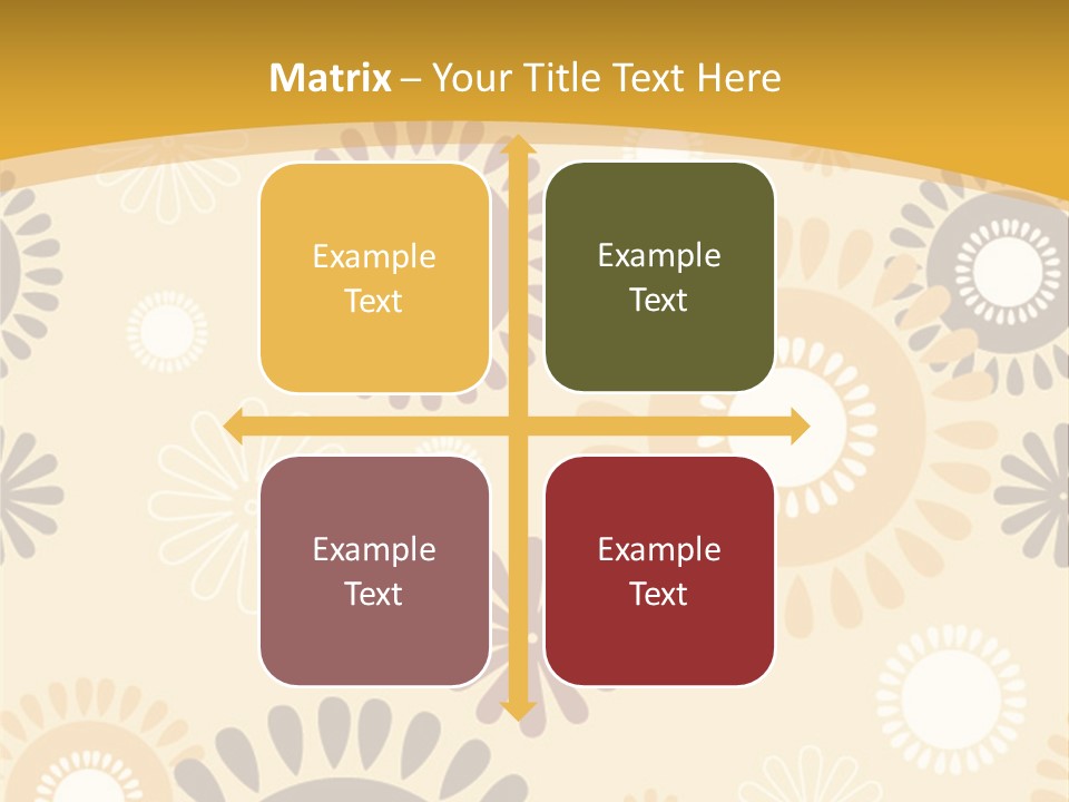 A Powerpoint Presentation With A Flower Pattern On It PowerPoint Template