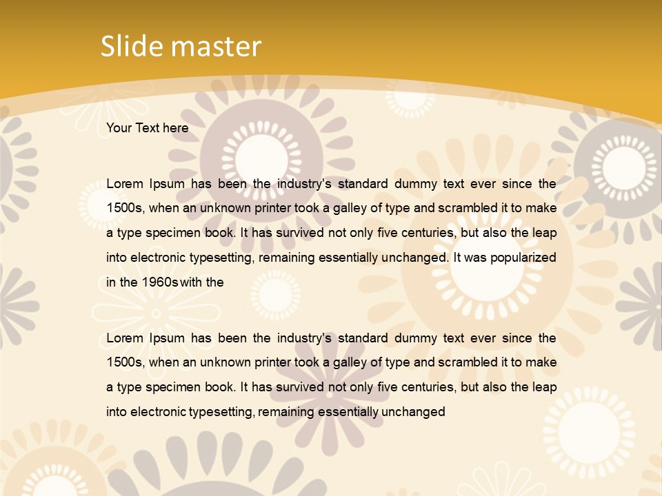 A Powerpoint Presentation With A Flower Pattern On It PowerPoint Template