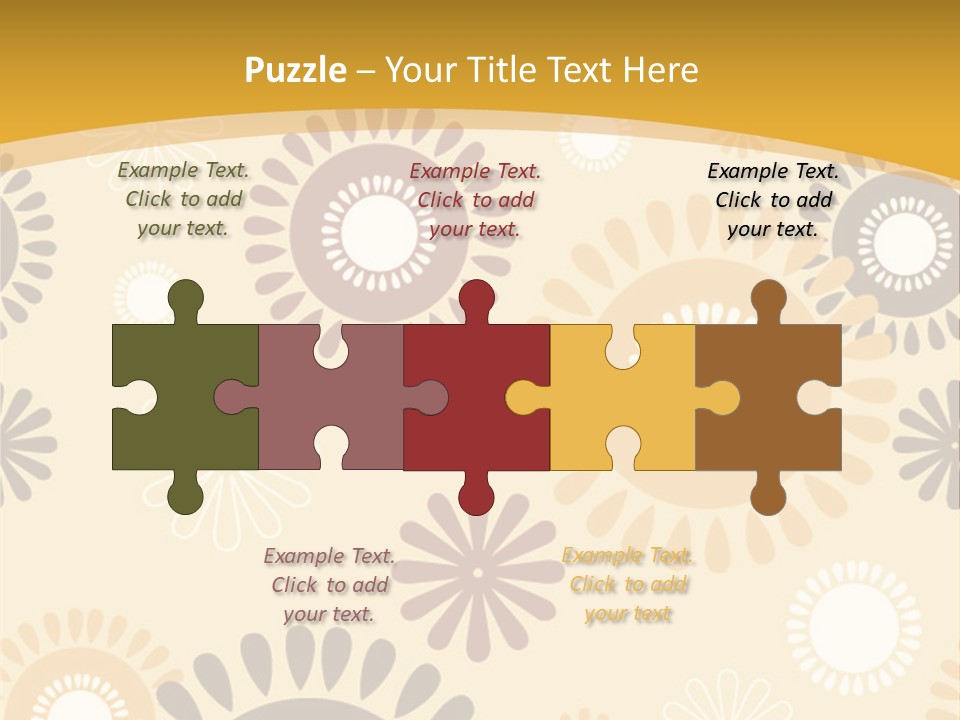 A Powerpoint Presentation With A Flower Pattern On It PowerPoint Template