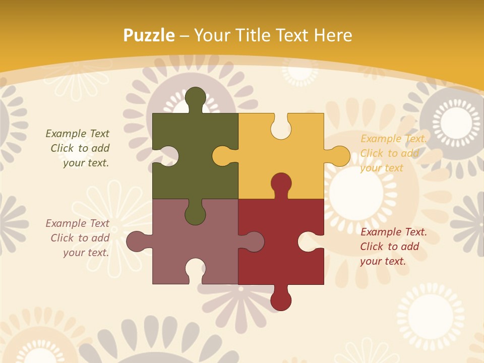 A Powerpoint Presentation With A Flower Pattern On It PowerPoint Template