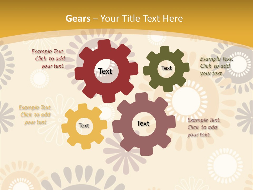 A Powerpoint Presentation With A Flower Pattern On It PowerPoint Template