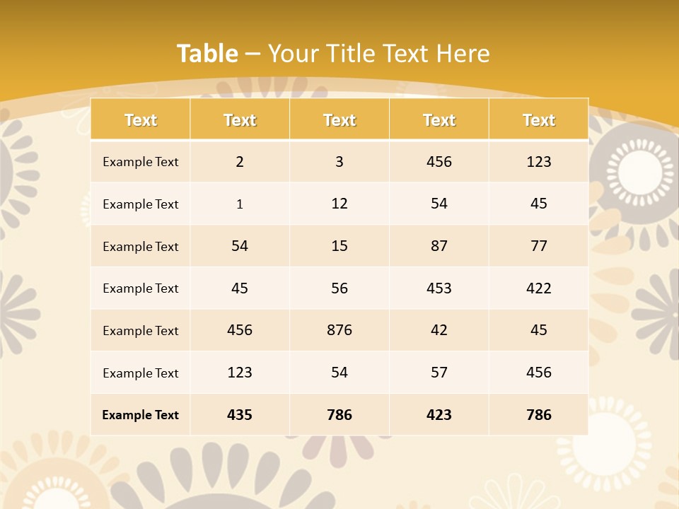 A Powerpoint Presentation With A Flower Pattern On It PowerPoint Template