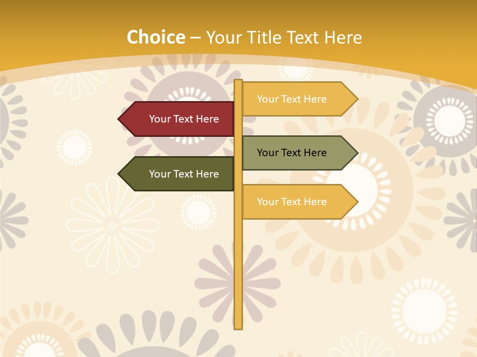 A Powerpoint Presentation With A Flower Pattern On It PowerPoint Template