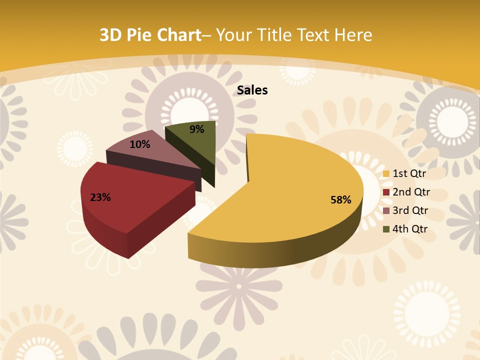 A Powerpoint Presentation With A Flower Pattern On It PowerPoint Template