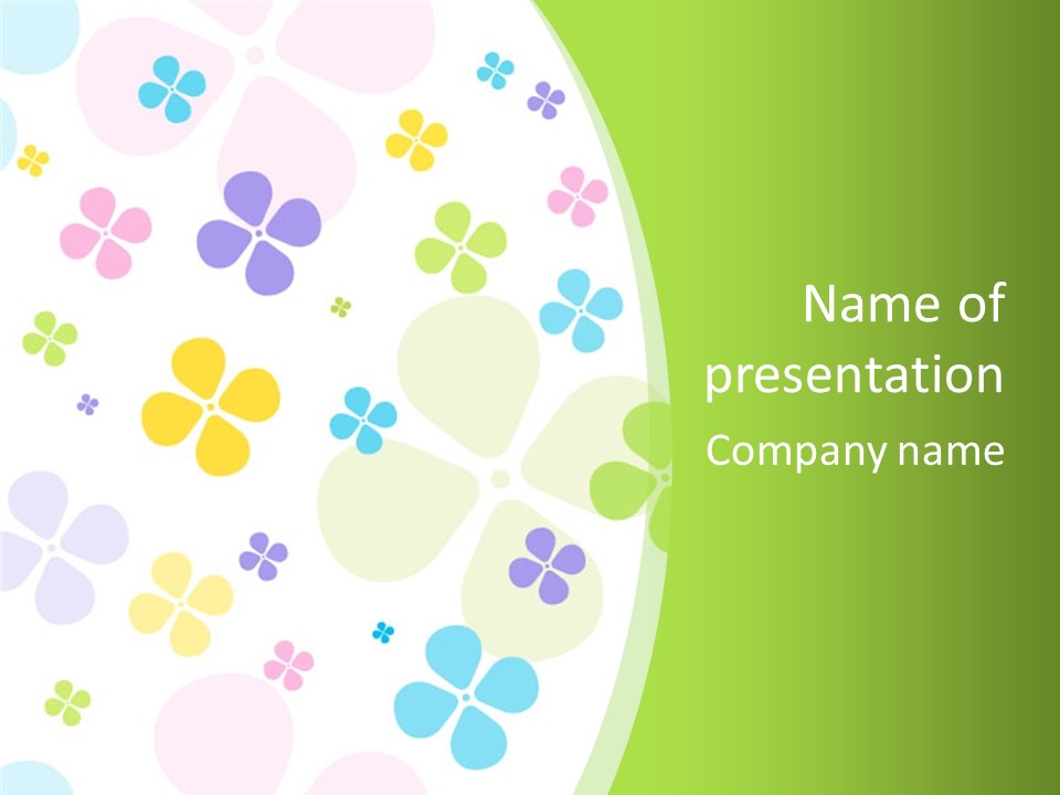 White Flower Gift PowerPoint Template