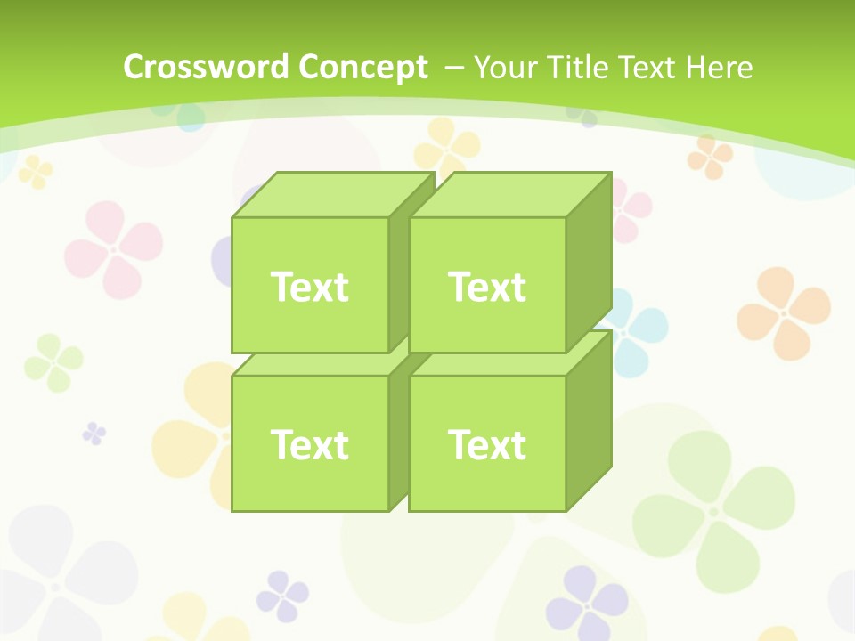 White Flower Gift PowerPoint Template