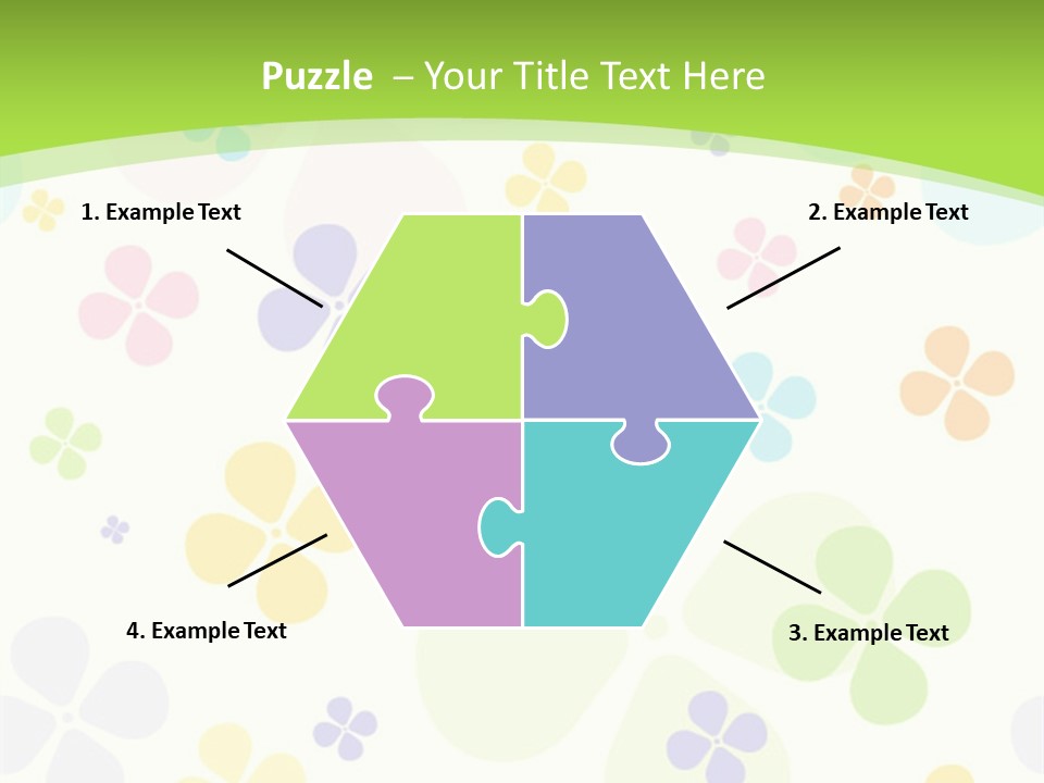 White Flower Gift PowerPoint Template