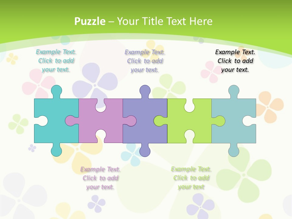 White Flower Gift PowerPoint Template