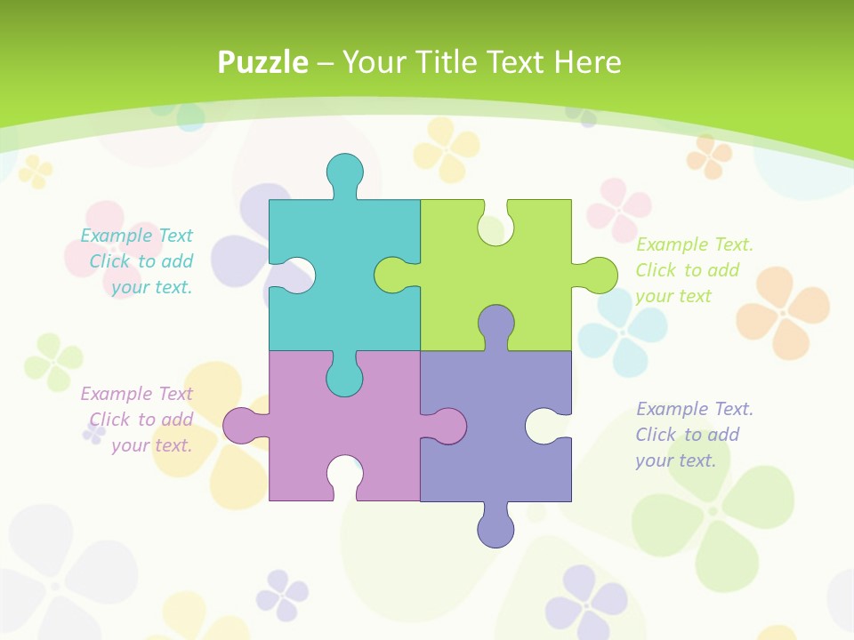 White Flower Gift PowerPoint Template