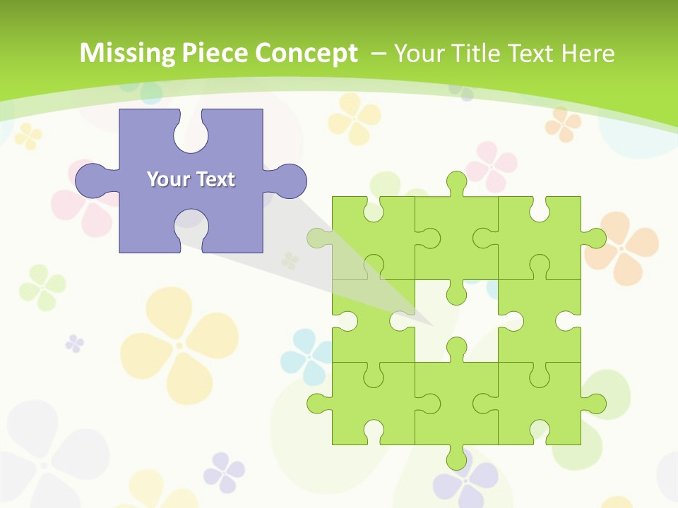 White Flower Gift PowerPoint Template