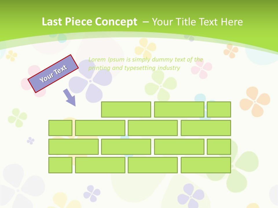 White Flower Gift PowerPoint Template