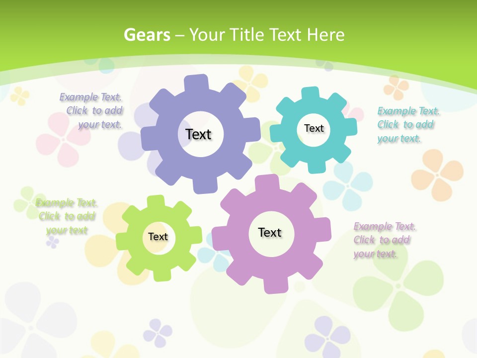 White Flower Gift PowerPoint Template