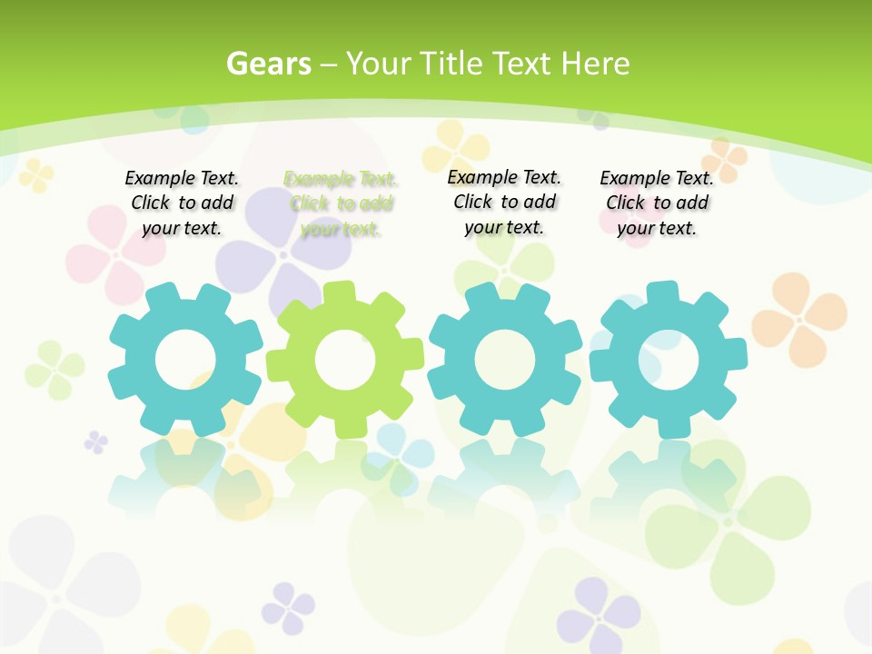 White Flower Gift PowerPoint Template