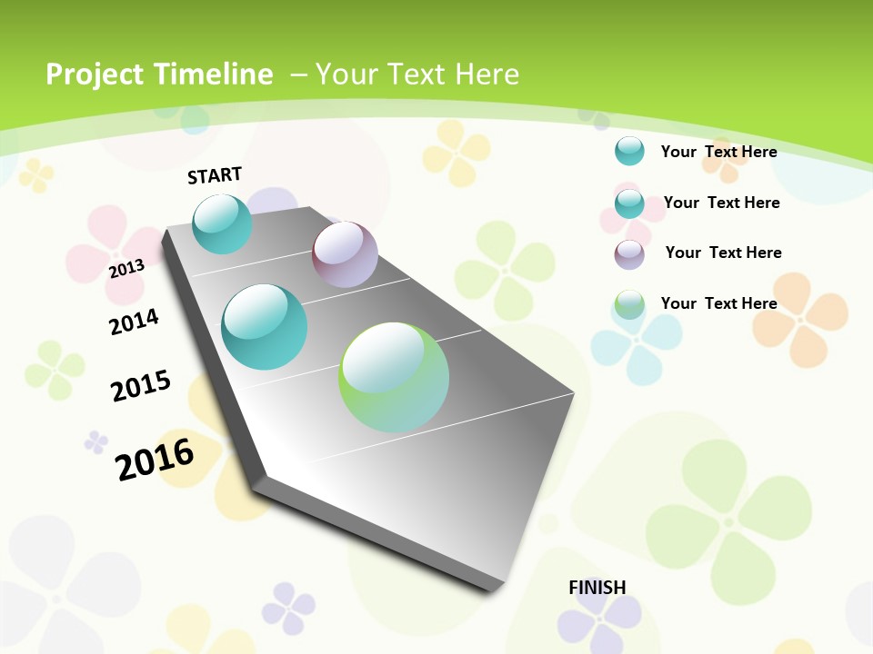 White Flower Gift PowerPoint Template