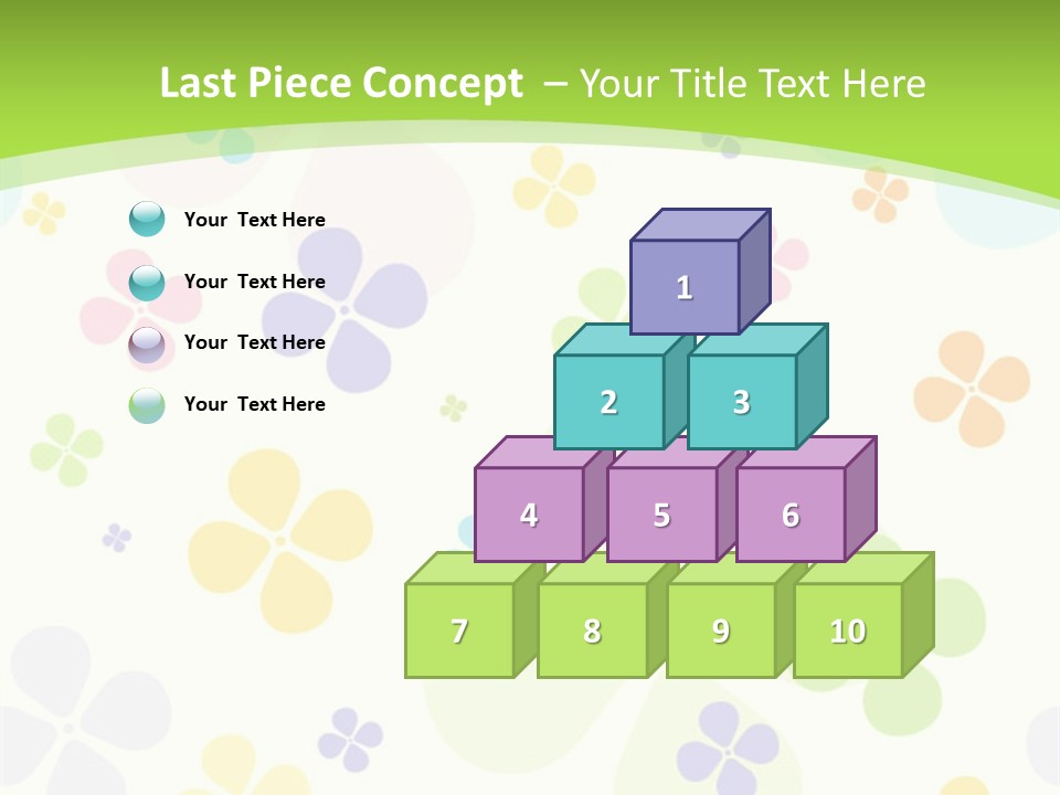 White Flower Gift PowerPoint Template