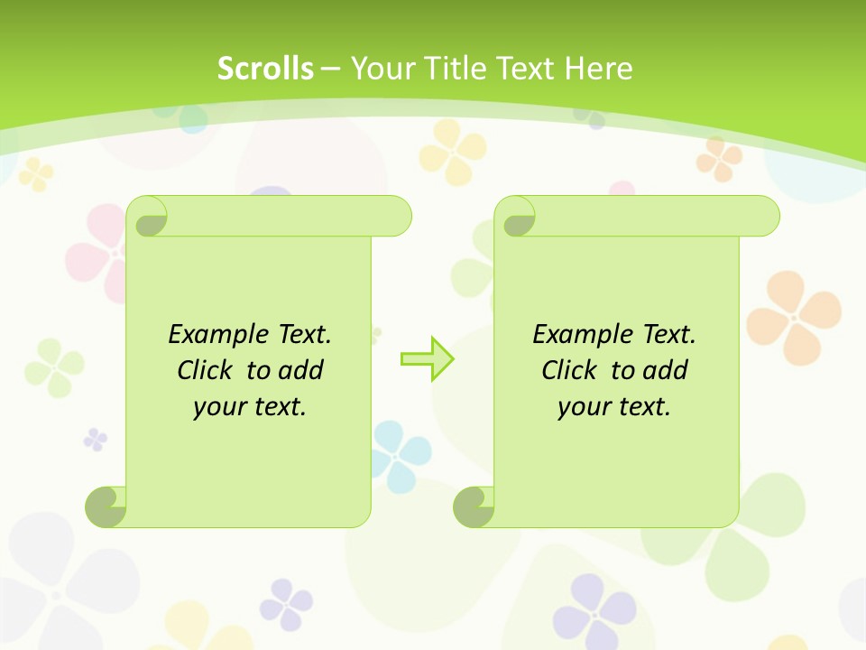 White Flower Gift PowerPoint Template