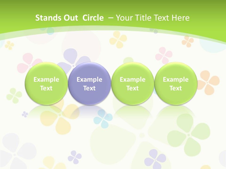 White Flower Gift PowerPoint Template