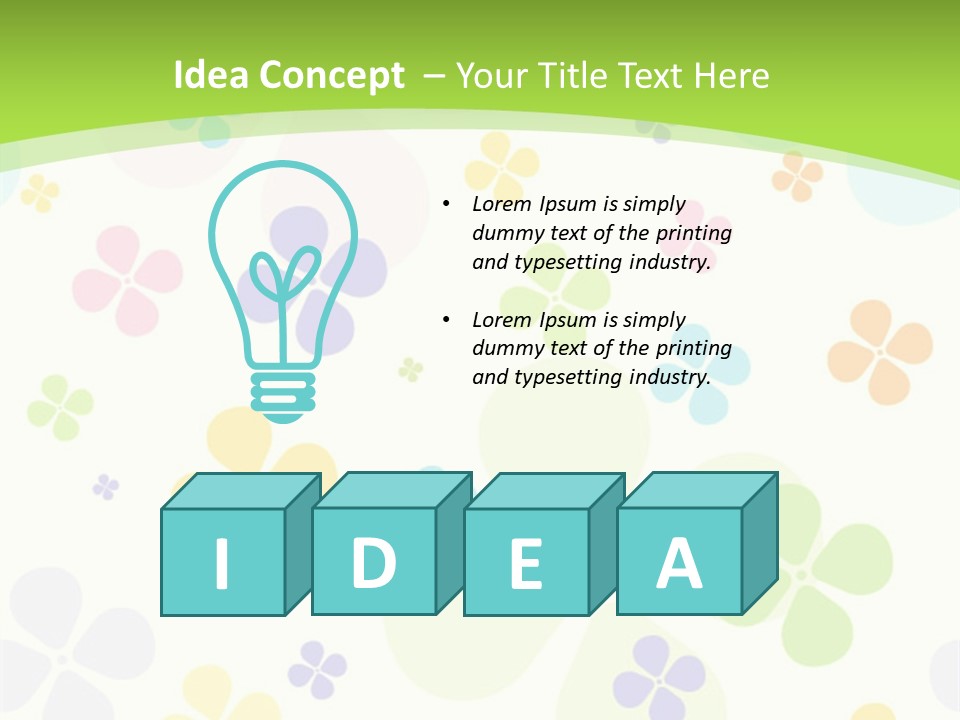 White Flower Gift PowerPoint Template