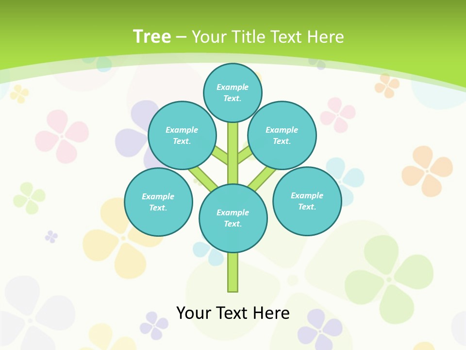 White Flower Gift PowerPoint Template