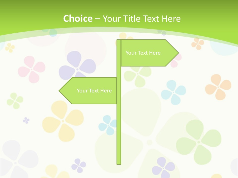 White Flower Gift PowerPoint Template