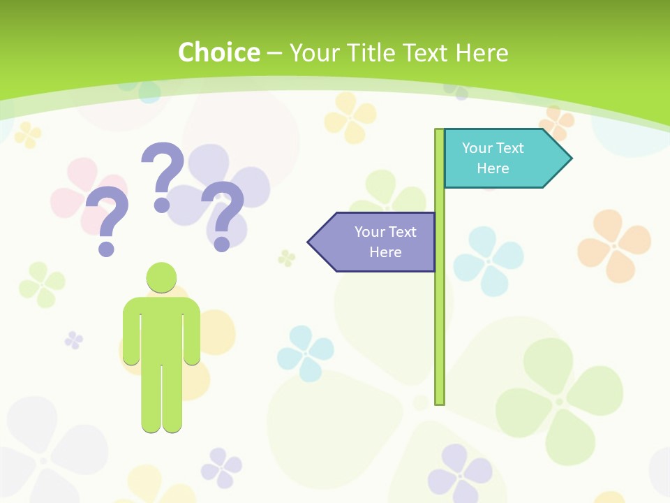 White Flower Gift PowerPoint Template