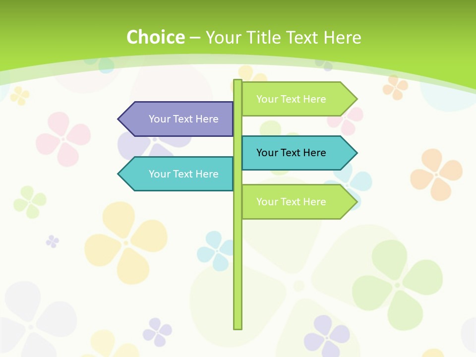 White Flower Gift PowerPoint Template