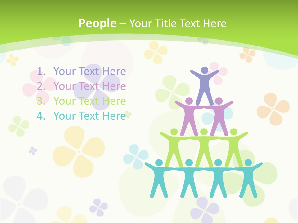 White Flower Gift PowerPoint Template