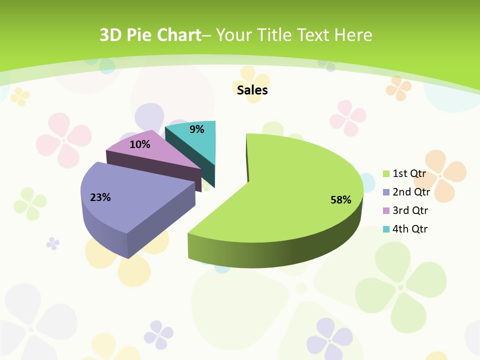 White Flower Gift PowerPoint Template