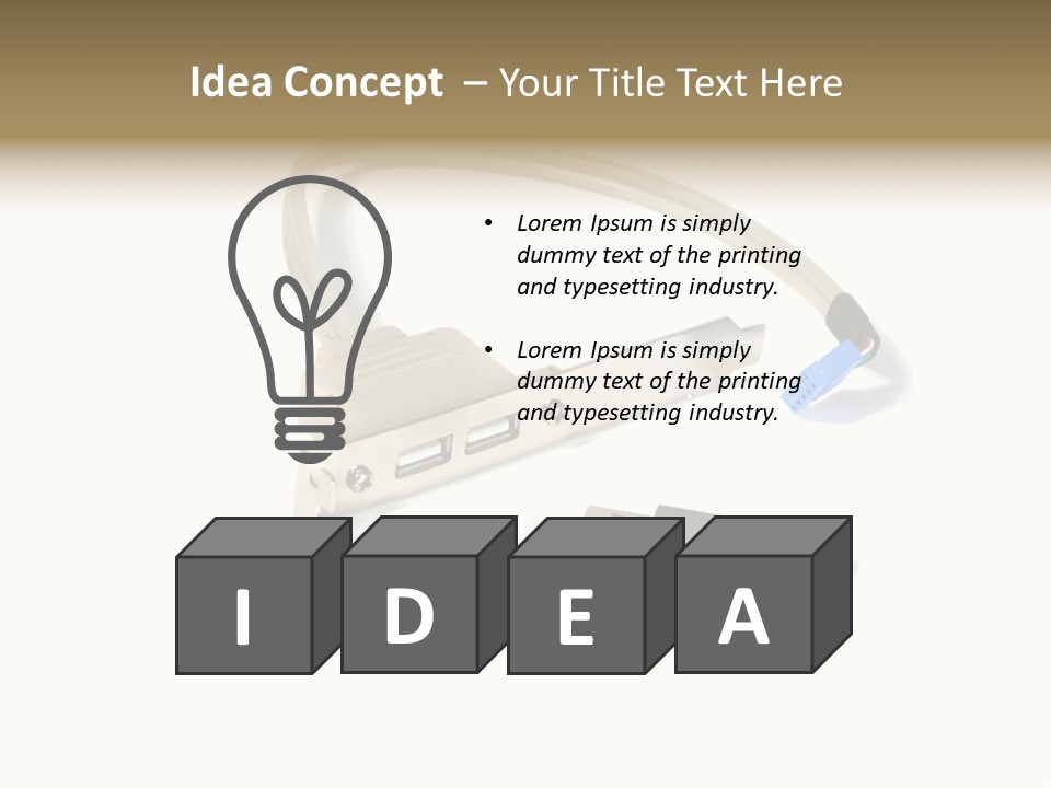 Wireless Move Key PowerPoint Template