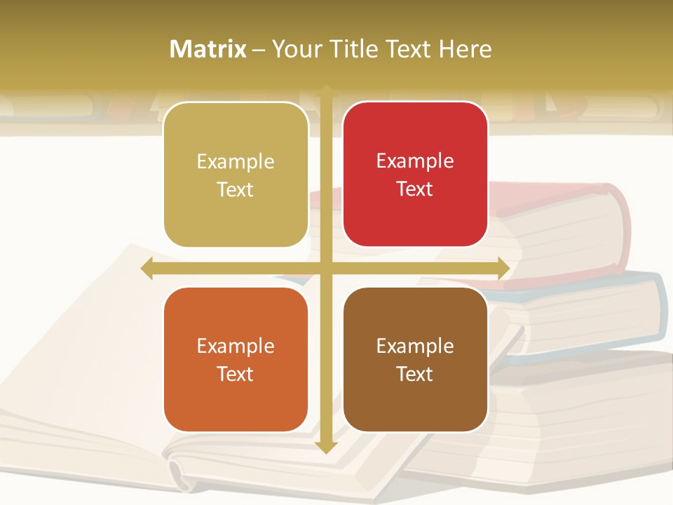 Pile Bookcase Read PowerPoint Template