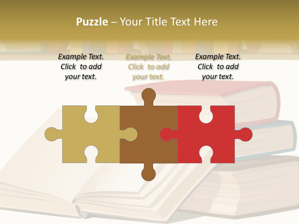 Pile Bookcase Read PowerPoint Template