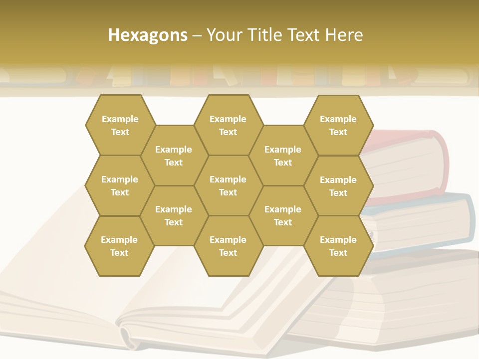 Pile Bookcase Read PowerPoint Template