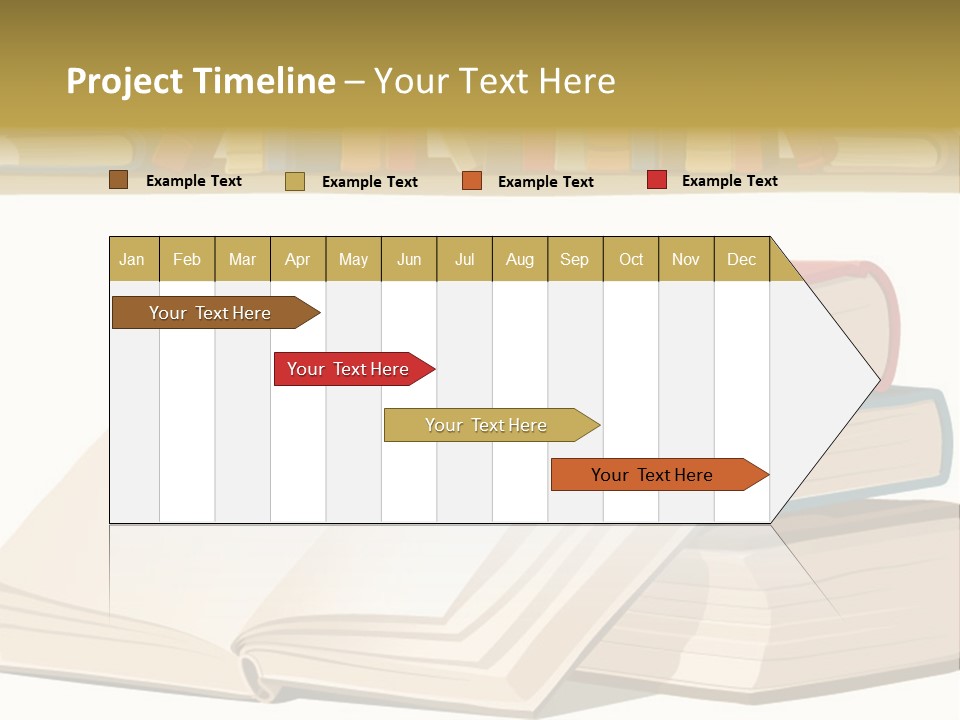 Pile Bookcase Read PowerPoint Template