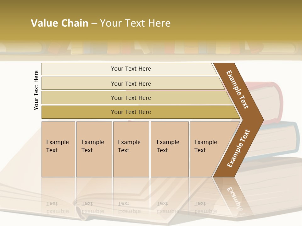 Pile Bookcase Read PowerPoint Template