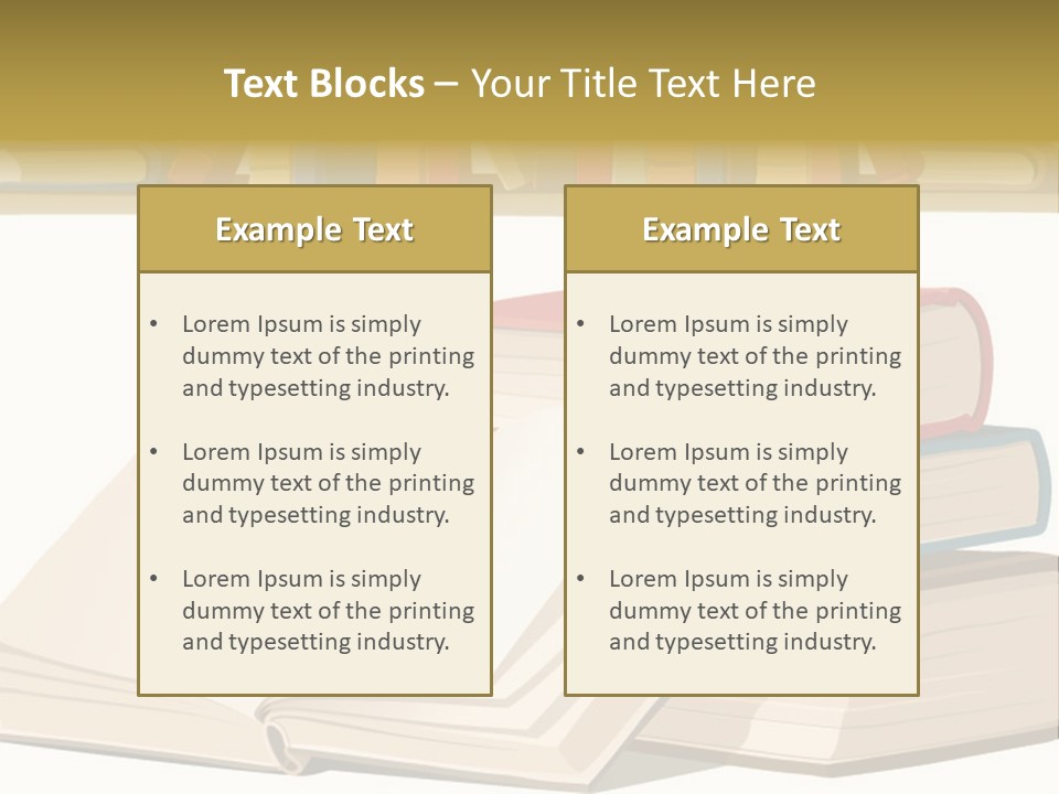 Pile Bookcase Read PowerPoint Template