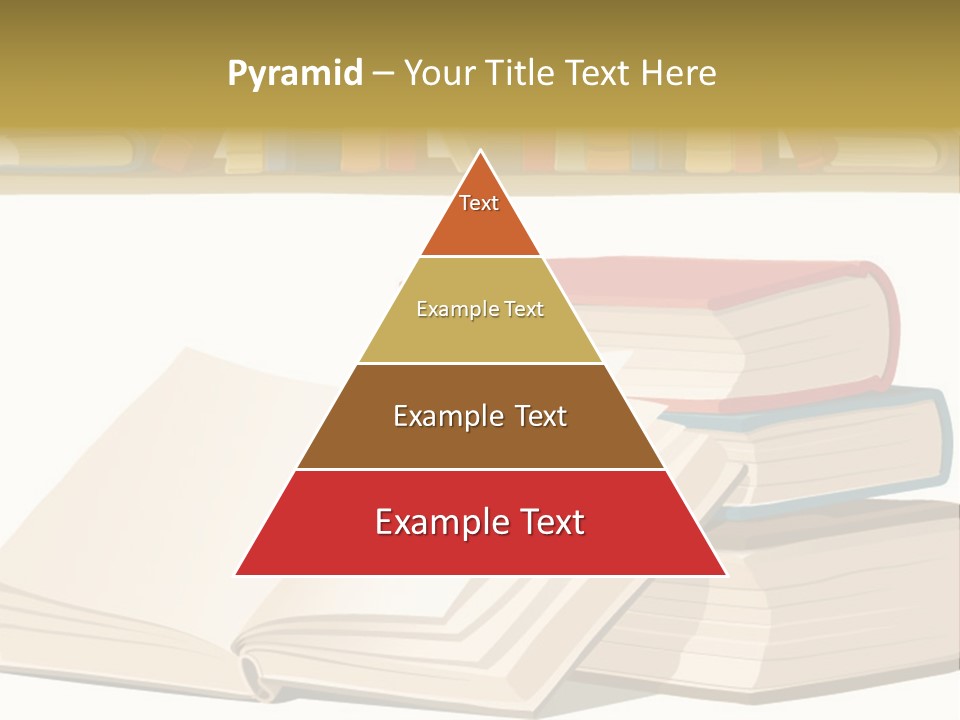 Pile Bookcase Read PowerPoint Template