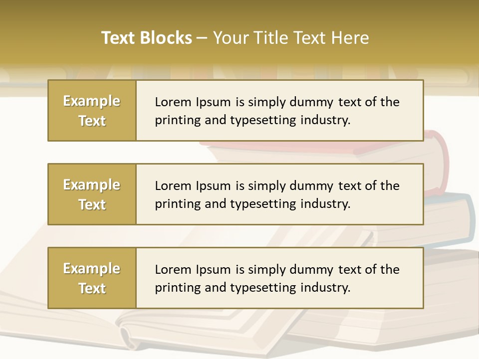 Pile Bookcase Read PowerPoint Template