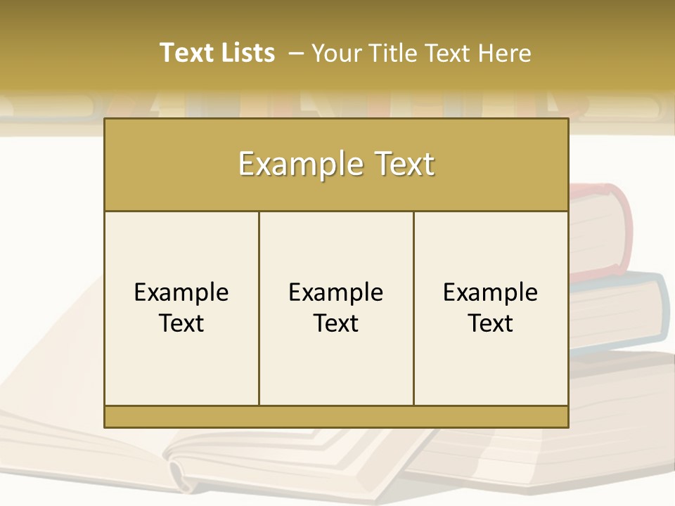 Pile Bookcase Read PowerPoint Template