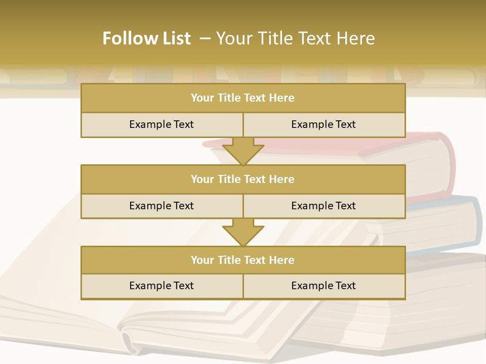 Pile Bookcase Read PowerPoint Template
