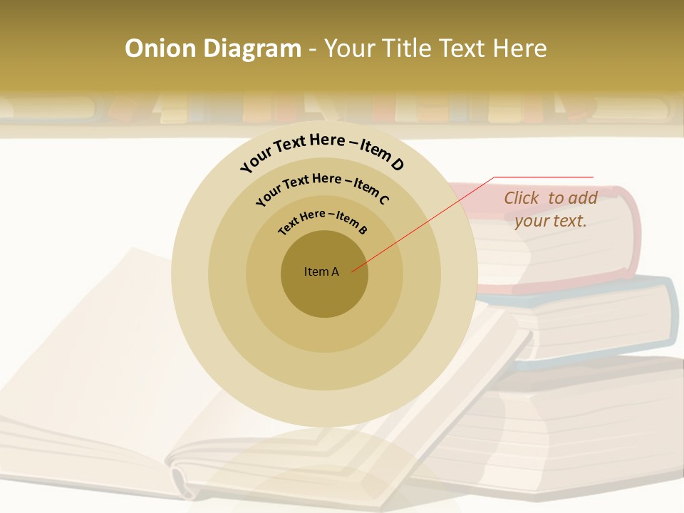 Pile Bookcase Read PowerPoint Template