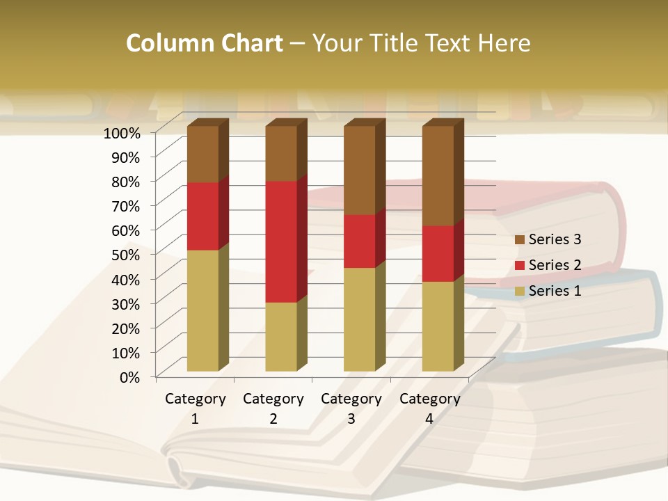 Pile Bookcase Read PowerPoint Template
