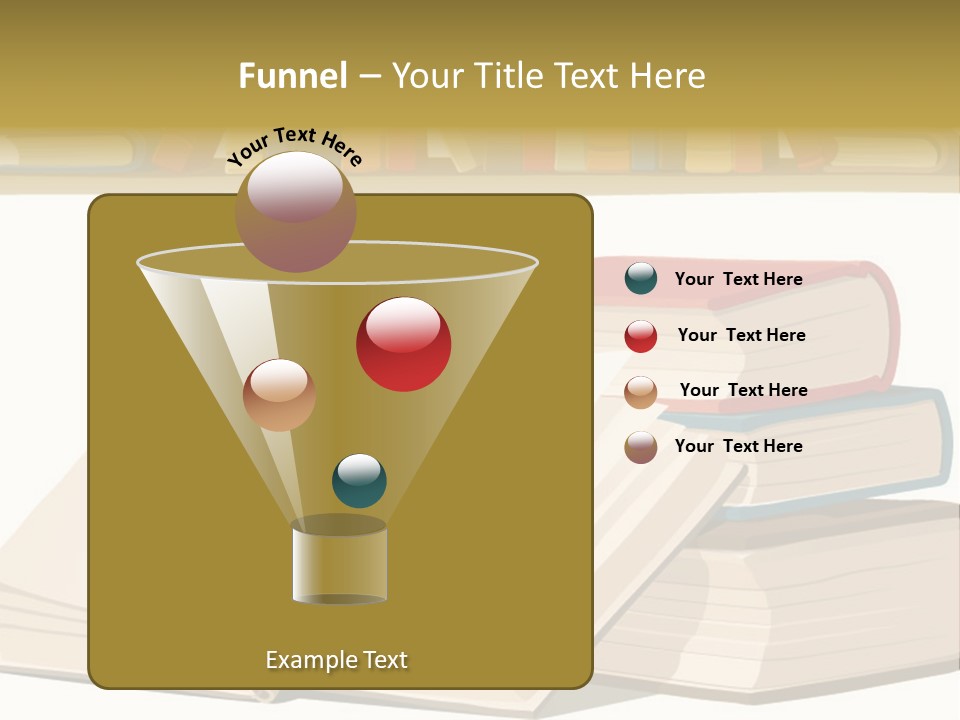 Pile Bookcase Read PowerPoint Template