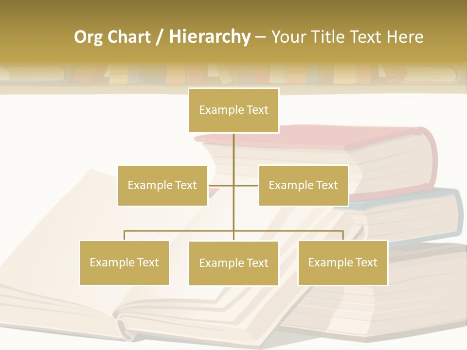 Pile Bookcase Read PowerPoint Template